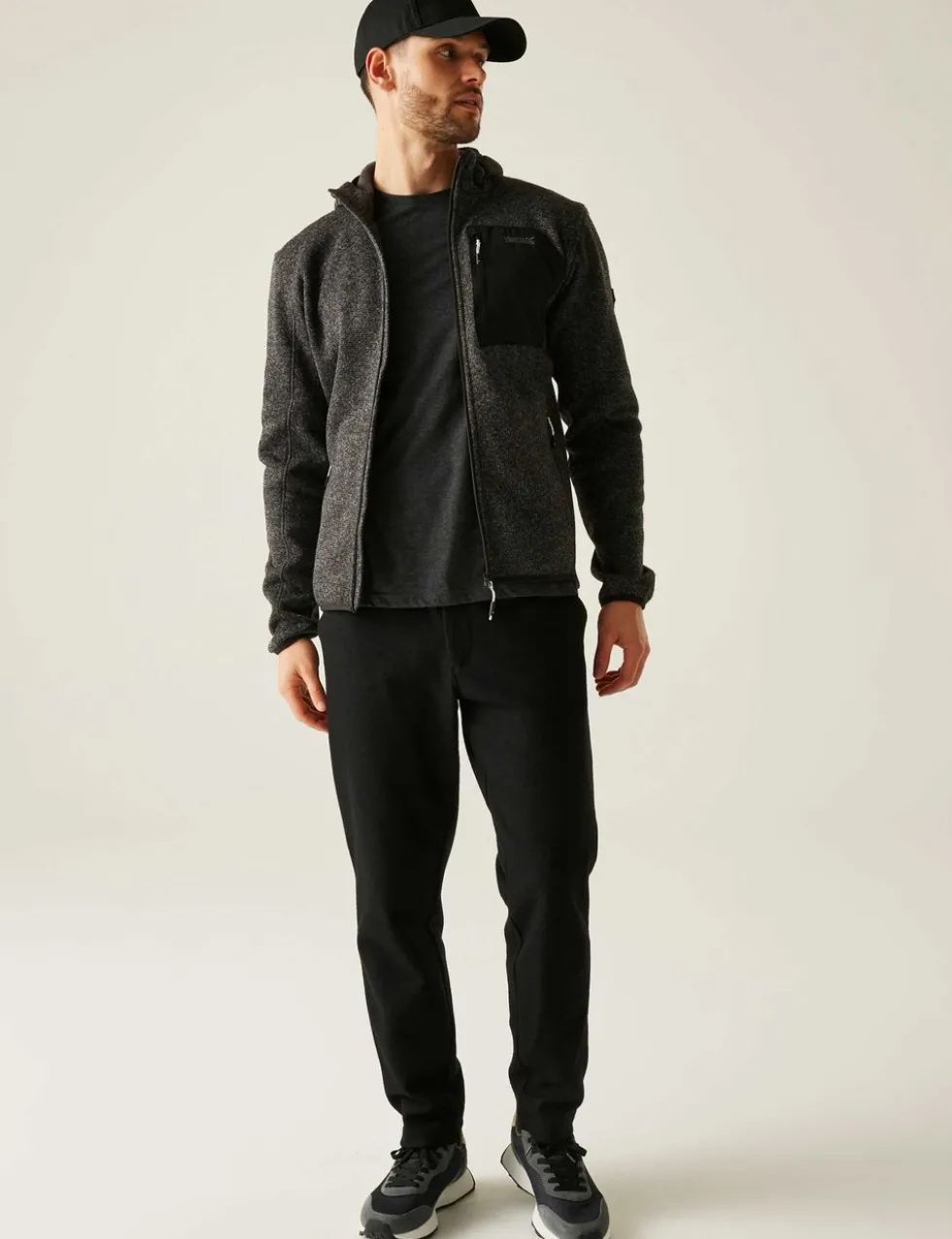 Newhill Textured Hooded Zip Up Fleece