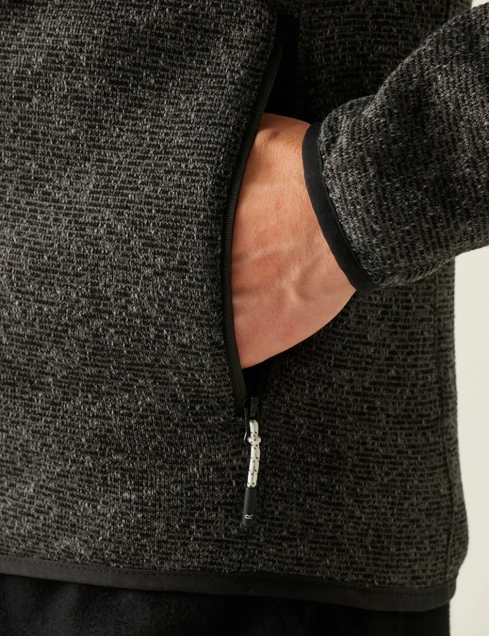 Newhill Textured Hooded Zip Up Fleece