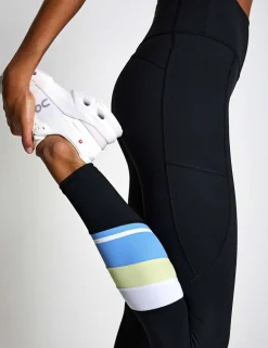 No Limit Striped High Waisted Leggings
