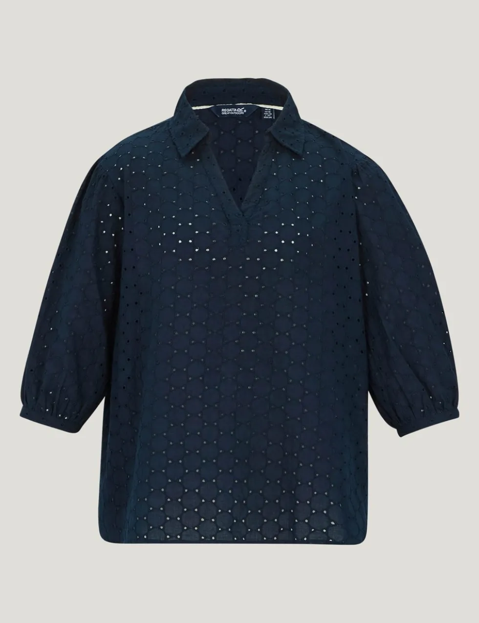 Nofino Cotton Rich Broderie Floral Blouse