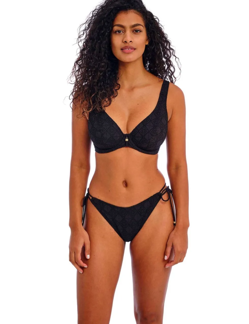 Nomad Nights Textured High Leg Bikini Bottoms