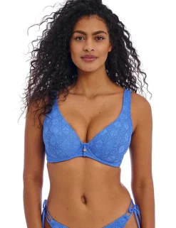 Nomad Nights Textured Wired Plunge Bikini Top