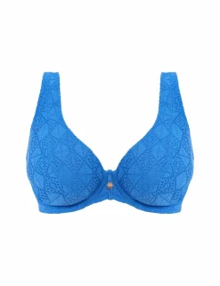 Nomad Nights Textured Wired Plunge Bikini Top