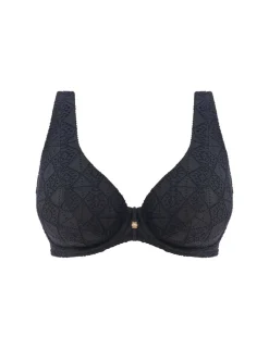 Nomad Nights Textured Wired Plunge Bikini Top