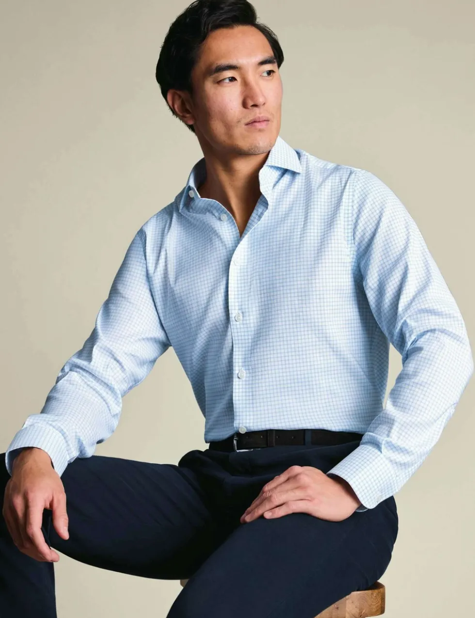 Non Iron Performance Twill Check Shirt