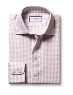 Non Iron Slim Fit Pure Cotton Check Oxford Shirt