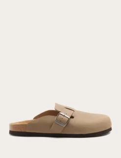 Nubuck Corkbed Mule Sandals