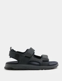 Nubuck Riptape Two Strap Sandals