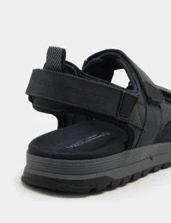 Nubuck Riptape Two Strap Sandals