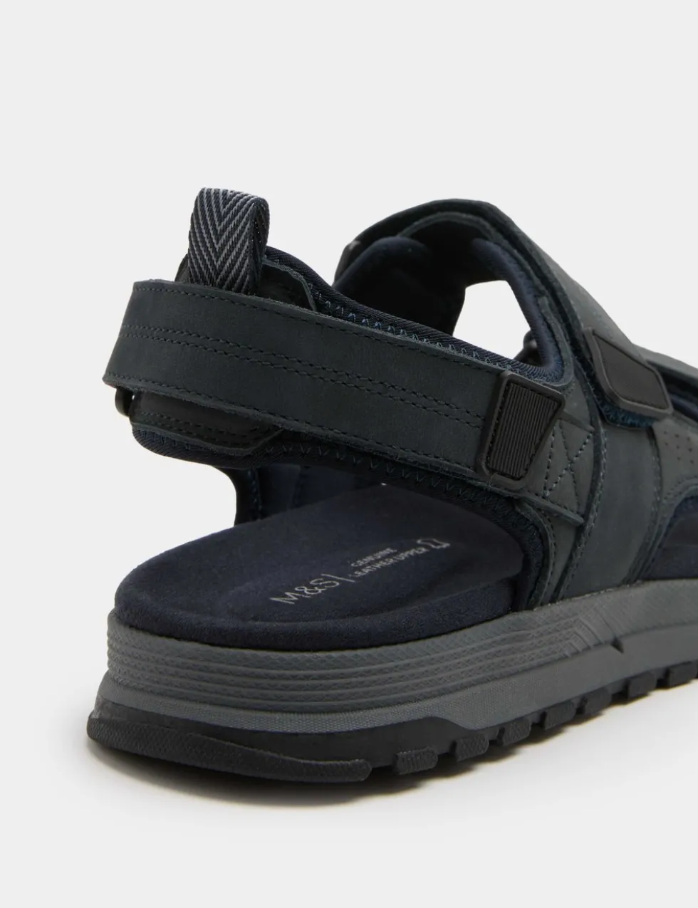 Nubuck Riptape Two Strap Sandals