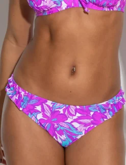 Ocean Breeze Leaf Print Bikini Bottoms