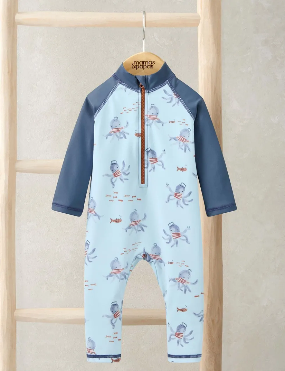 Octopus Long Sleeve Swim All In One (0-3 Yrs)