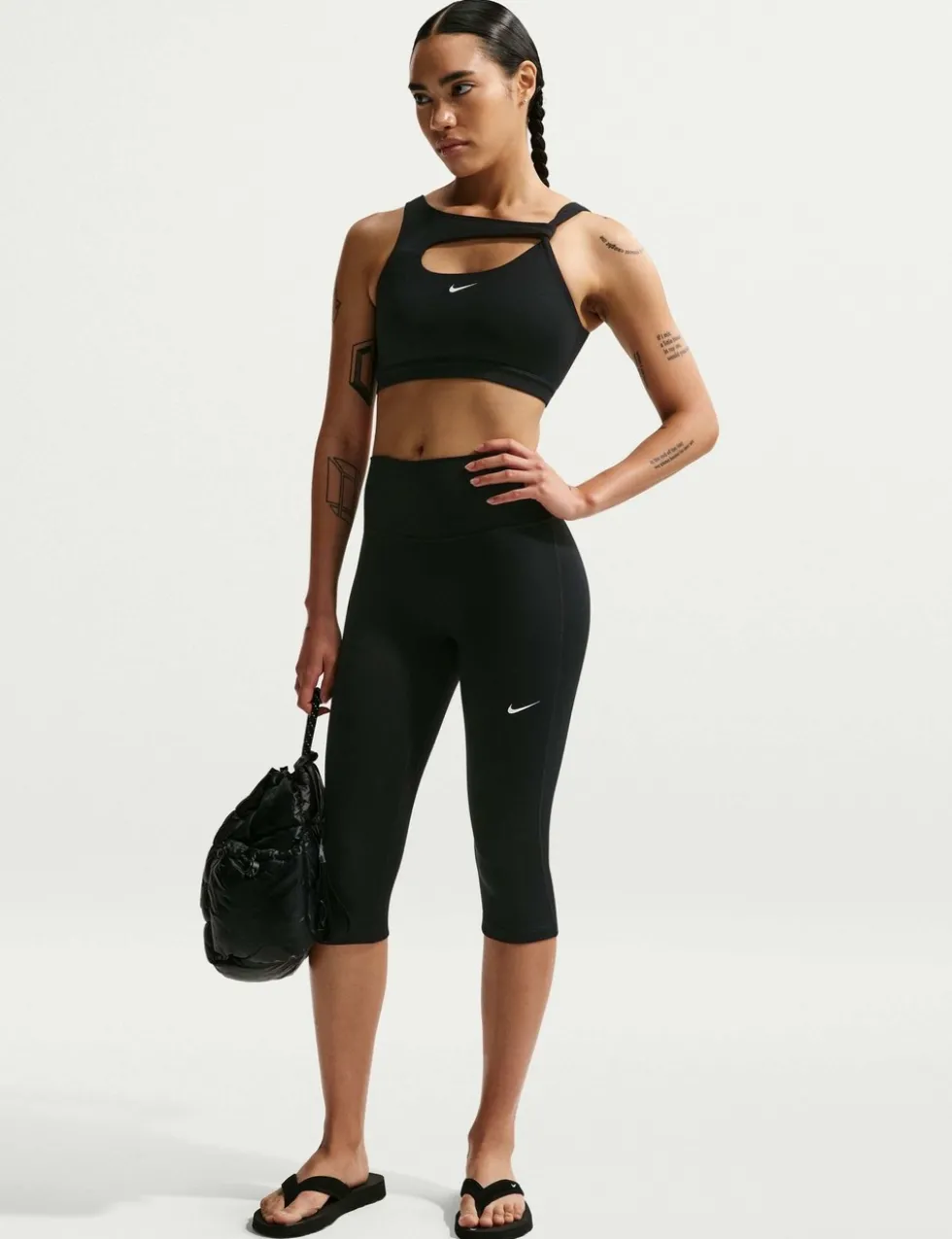 One High-Waisted Capri Leggings