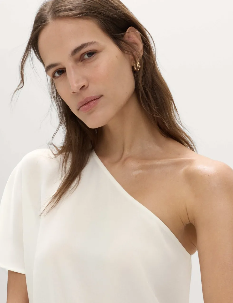 One Shoulder Asymmetric Longline Top