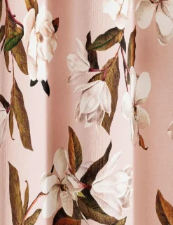 Opal Floral Lined Eyelet Curtains