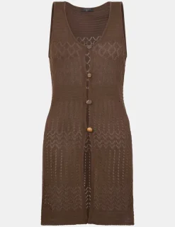 Openstitch Button Front Knitted Top