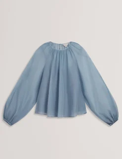 Organza Puff Sleeve Blouse