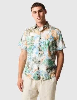 Otokia Relaxed Fit Pure Cotton Floral Shirt