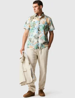 Otokia Relaxed Fit Pure Cotton Floral Shirt