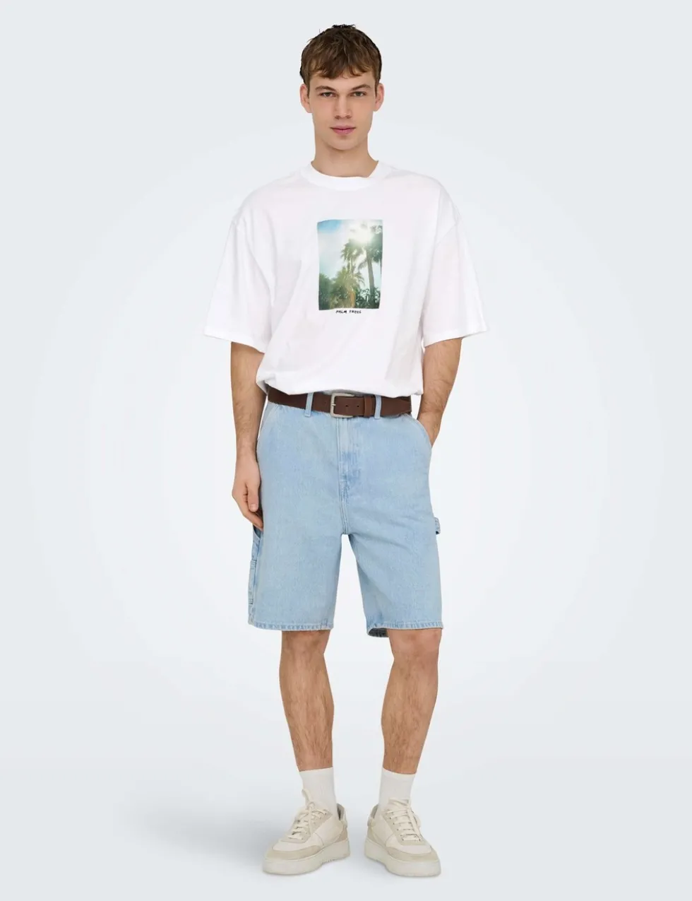 Oversized Pure Cotton Crew Neck T-Shirt