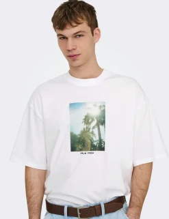 Oversized Pure Cotton Crew Neck T-Shirt