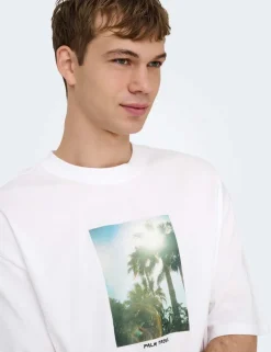 Oversized Pure Cotton Crew Neck T-Shirt