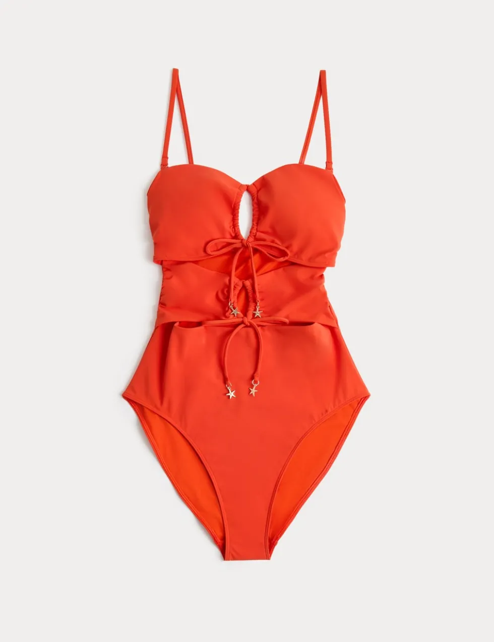 Padded Cut Out Bandeau Swimsuit