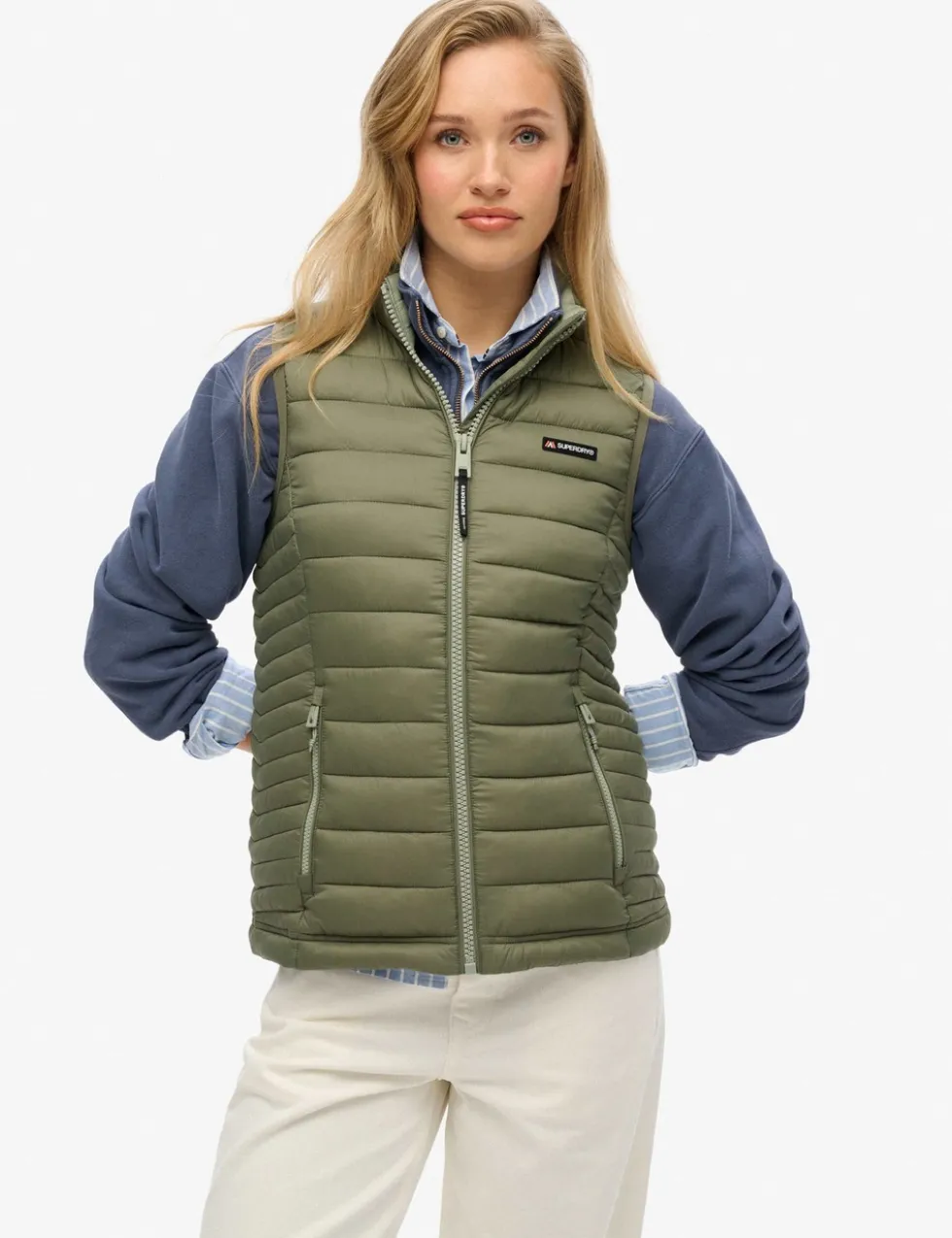 Padded High Neck Gilet