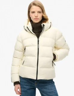Padded Hooded High Neck Puffer Jacket