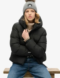 Padded Hooded High Neck Puffer Jacket