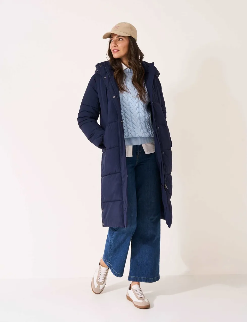 Padded Hooded Longline Puffer Coat