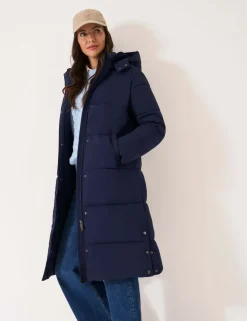 Padded Hooded Longline Puffer Coat