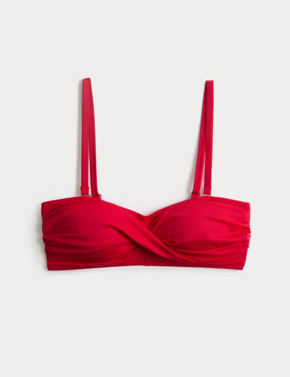 Padded Twist Front Bandeau Bikini Top