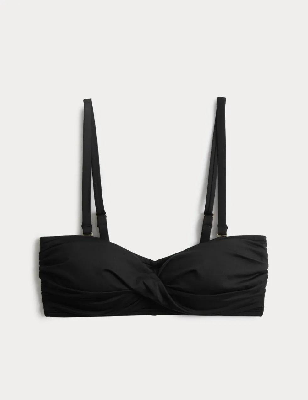 Padded Twist Front Bandeau Bikini Top