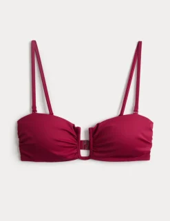 Padded U-Notch Bandeau Bikini Top