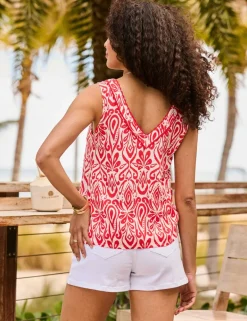 Paisley Crinkle V-Neck Vest Top
