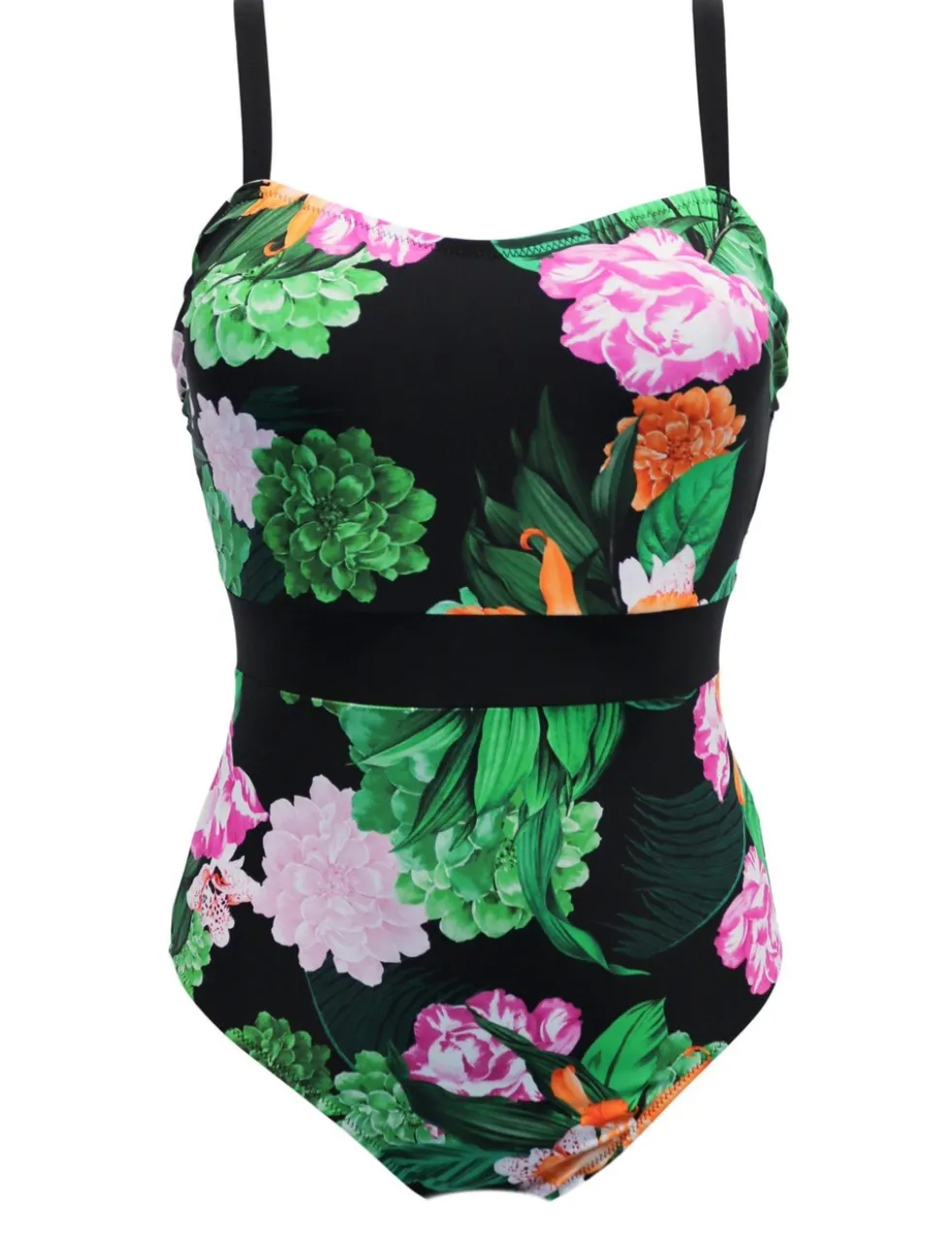 Palermo Floral Panelled Square Neck Swimsuit