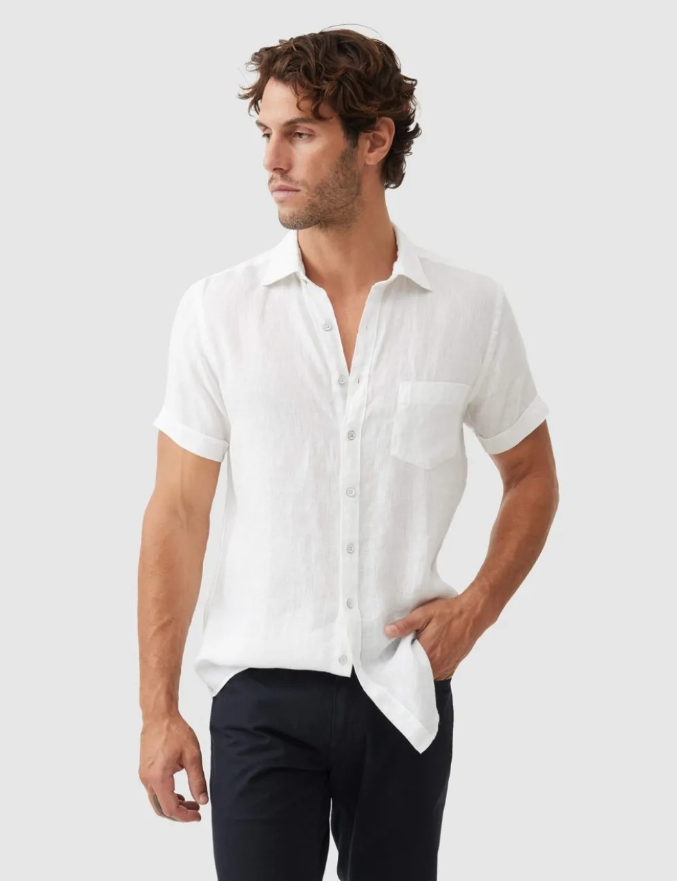 Palm Beach Slim Fit Pure Linen Shirt