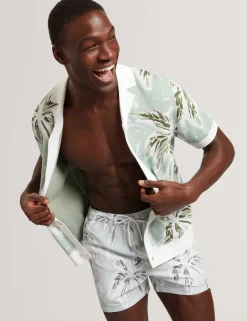 Palm Print Swim Shorts