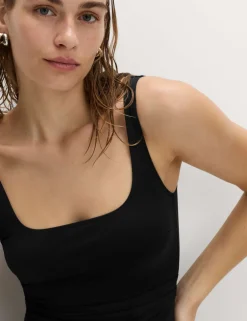 Panelled Sculpt Scoop Neck Swimsuit