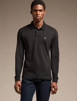 Passerby Cotton Rich Long Sleeve Polo Shirt