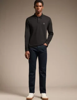 Passerby Cotton Rich Long Sleeve Polo Shirt