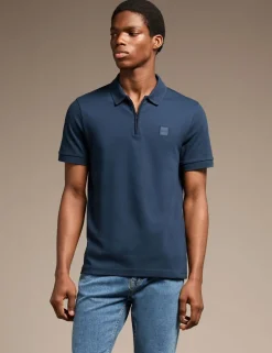 Passerzip Cotton Rich Half Zip Polo Shirt