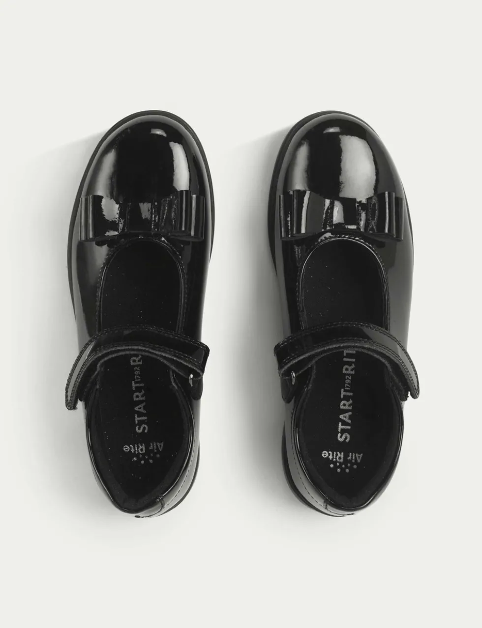 Patent Riptape School Shoes (9 Small - 3 Large)