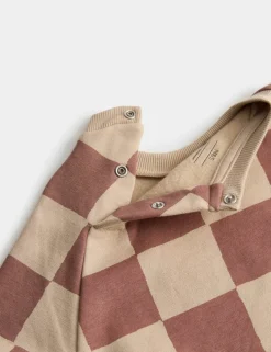 2pc Checked Sweatshirt & Joggers Outfit (0-6 Yrs)