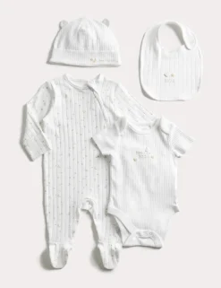 4pc Cotton Rich Born in 2026 Slogan Starter Set (0-6 Mths)