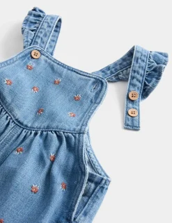 2pc Cotton Rich Denim Dungaree Outfit (0-3 Yrs)