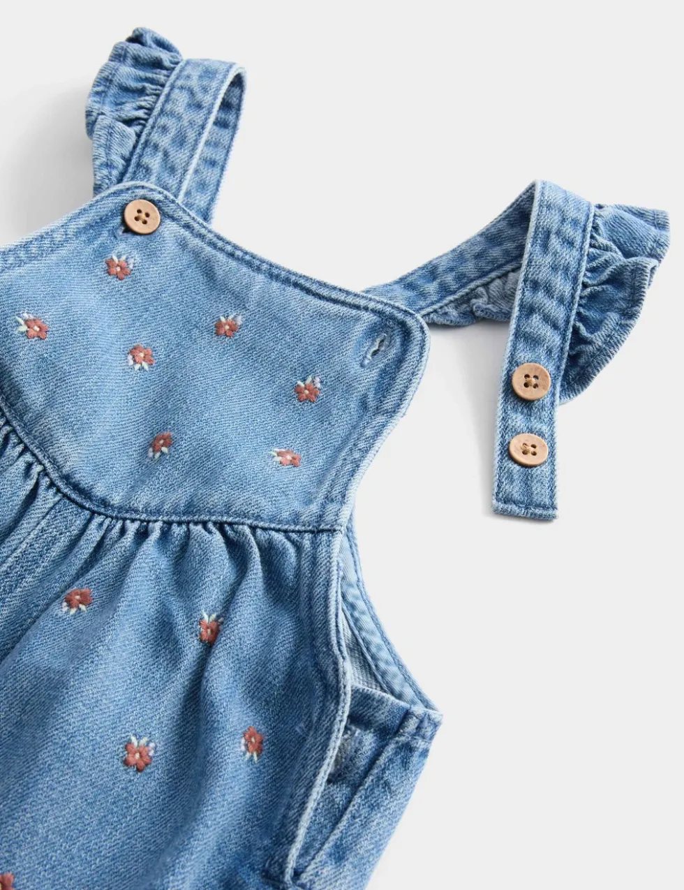 2pc Cotton Rich Denim Dungaree Outfit (0-3 Yrs)