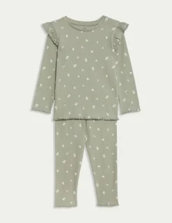 2pc Cotton Rich Ditsy Top & Bottom Outfit (0-6 Yrs)
