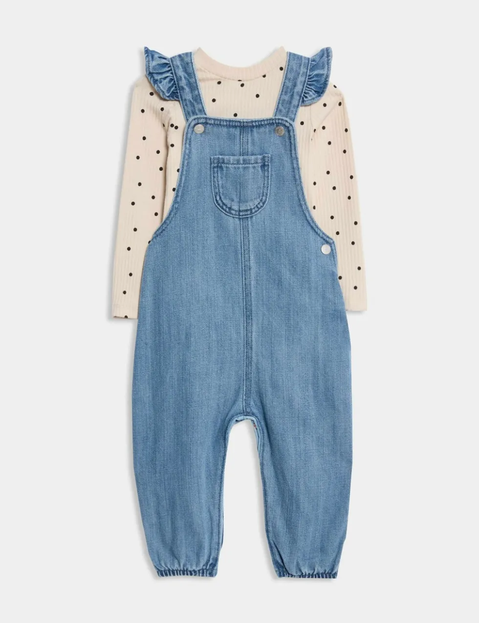 2pc Cotton Rich Dungaree Outfit (0 Mths - 3 Yrs)